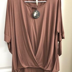 Wishlist Bamboo Tunic Scrunch Top - S